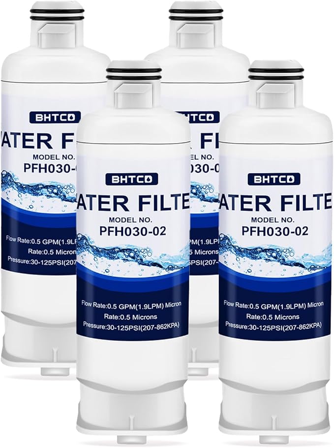 Water Filter for Samsung RF23BB8600QLAA/ RF30BB6600QLAA/ RF30BB660012AA/ RF30BB6200QLAA/ RF29BB8600QLAA/RF29BB860012AA/ RF30BB620012AA Refrigerator Replacement - 4 PCS