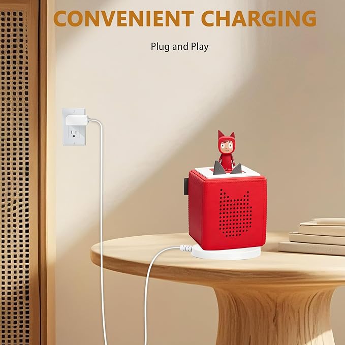 Replacement for Tonie Box Charger: Replacement for Tonies Charger Charging Base Power Cord, Compatible with Toniebox Audio Player Starter Set