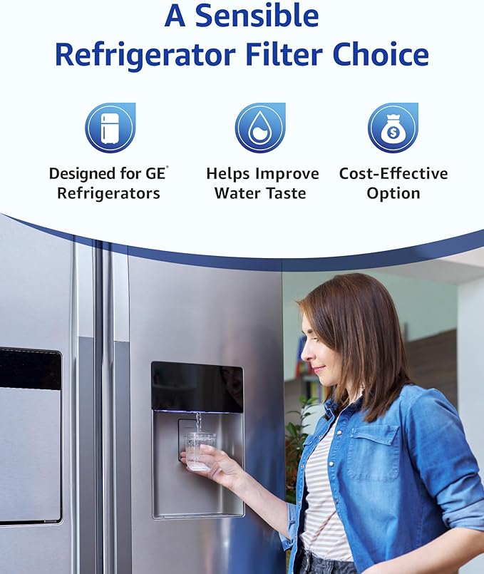 Overbest OB6013 Replacement for GE® MWF®, SmartWater® MWFP, MWFA, GWF, MWFAP, HDX FMG-1, WFC1201, HWF, GSE25GSHECSS, 9991, RWF1060, 197D6321P006