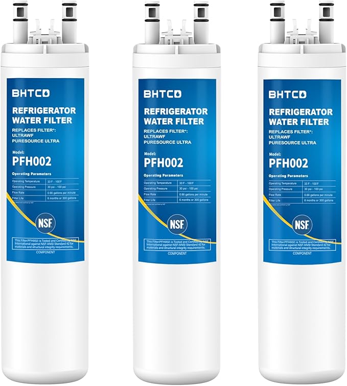 Water Filter Replacement for Frigidaire FGHS2631PF4A, FGHC2331PFAA, FGHC2331PFCA, FGHS2655PF5A, FGHC2331PF7, FGHS2631PF3, FGHF2366PFEA Refrigerator (3 Pack)