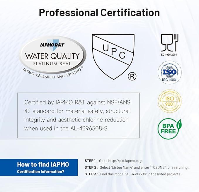 Aqualink 4396508 Refrigerator Water Filter Replacement for Whirlpool Water Filter 4396508, 4396510, EDR5RXD1, EveryDrop Filter 5, NLC240V, PUR W10186668, Kenmore 46-9010 (3 Pack)