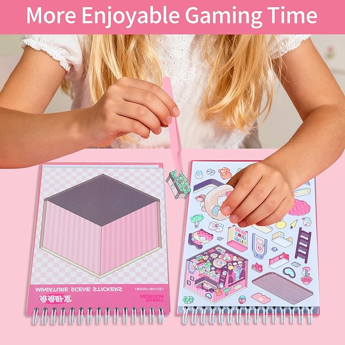 20 Sets Sticker Therapy DIY 3D Mini Scene Book: 1000+ Premium Removable Stickers for Anxiety Relief, Creative Scrapbooking Reusable Stress Relief Activities for Adults and Teens