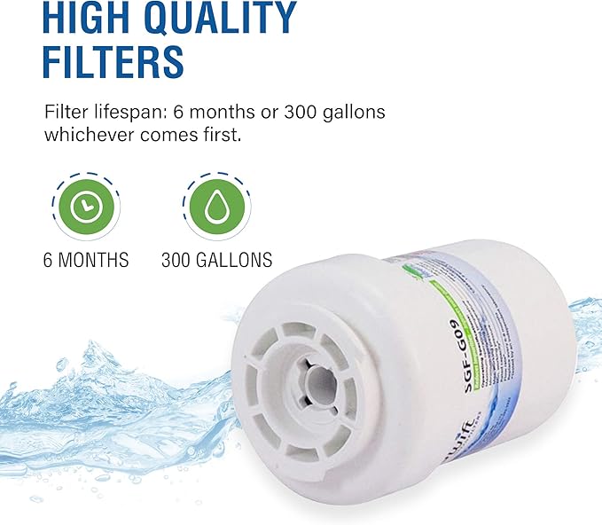 Swift Green Filters SGF-G9 Compatible Refrigerator Water Filter for MWF, WF287, 46-9991, EFF-6013A, 46-9905, Made in USA, 2-Pack