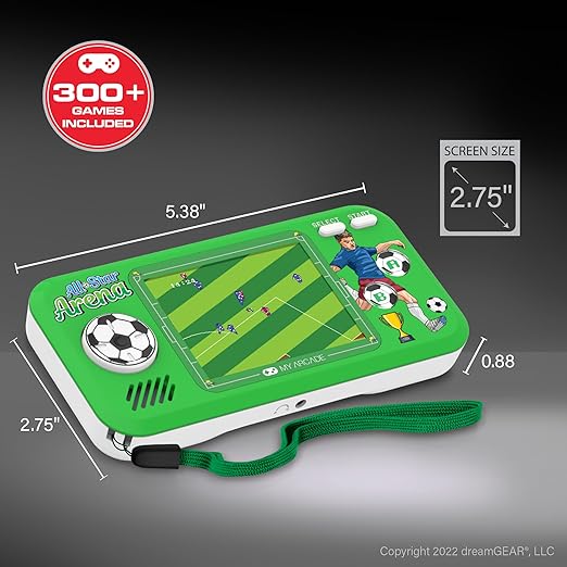 My Arcade All Star Arena Pocket Player- Sports Game Console with 307 Retro Games, Basketball, Soccer, Baseball