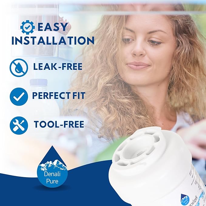 5-Pack Replacement for General Electric GSS23WGTAWW Refrigerator Water Filter - Compatible with General Electric MWF, MWFP Fridge Water Filter Cartridge