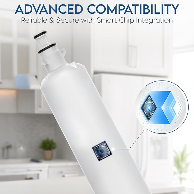 Pureline Replacement for GE® RPWFE® Water Filter (With RFID Chip) RPWF Refrigerator Water Filter. Compatible with GFE28GYNFS, PFE28KYNFS (2 Pack)