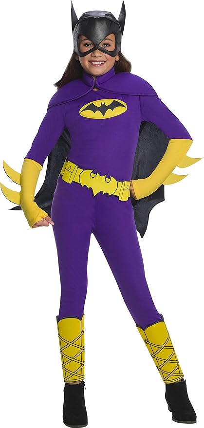 Rubies Girls Dc Super Hero Girl's Deluxe Batgirl Costume Jumpsuit