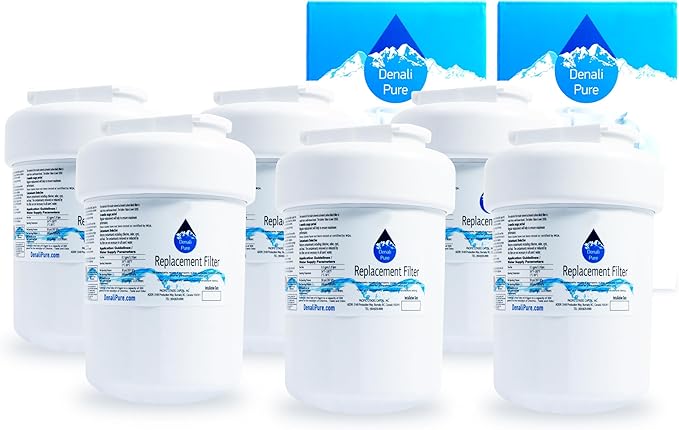 6-Pack Replacement MWF Refrigerator Water Filter for GE, General Electric - Compatible with GE GSL25JFPABS, Hotpoint HSS25GFPJWW, GE MWF, Hotpoint HSS25GFPHWW, Hotpoint HSS25GFPAWW