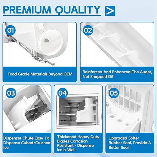 DA97-20156B Refrigerator Ice Bucket Replacement for Samsung Refrigerator Ice Maker Replacement Ice Tray Ice Container Assembly RF28R7201SR, RF28R7201SR/AA, RF28HMEDBSR Ice Bin