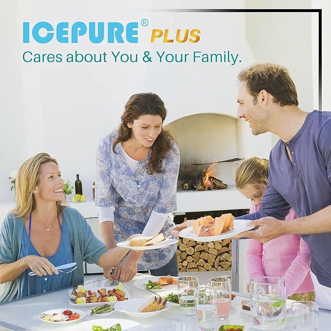 ICEPURE PLUS NSF53&42 Refrigerator Water Filter Replacement for Whirlpool 4396508 4396510, Everydrop EDR5RXD1, Filter 5, 4392857, WF285 PNL240V 4396918 9010 WF-NL300 WF-L500 RWF0500A RWF0500AH 4PACK