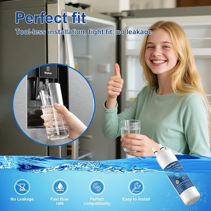 Water Filter Replacement Compatible With Whirlpool, W10295370A, Everydrop Filter 1, EDR1RXD1B, 46-9081, 46-9930, WHR1RXD1, KAD1RXD1, P4RFKB2, P8RFWB2L (3 Pack)