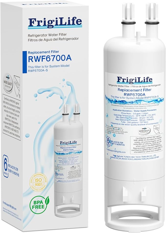 W10295370A Refrigerator Water Filter Compatible with EDR1RXD1, Everydrop® Filter 1, EDR1RXD1B, WHR1RXD1, KAD1RXD1, 46-9081, 46-9930, P5WB2L, P8RFWB2L, 1Pack