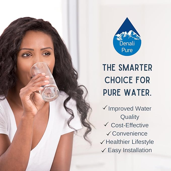 Denali Pure 2-Pack Replacement for GE GSC23LSRCSS Refrigerator Water Filter - MWF, MWFP Compatible - 2 Count Resin Refrigerator Water Filter
