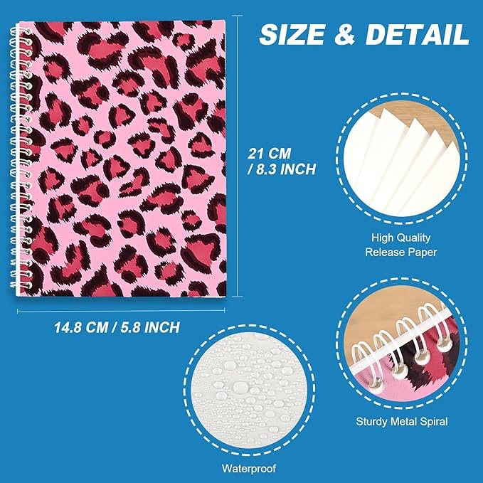 BetterJonny 2 Pcs Reusable Sticker Book Collecting Album Blank Sticker Storage Organizer Book A5 Size with 64 Sheets Release Paper for Collecting Stickers, Labels