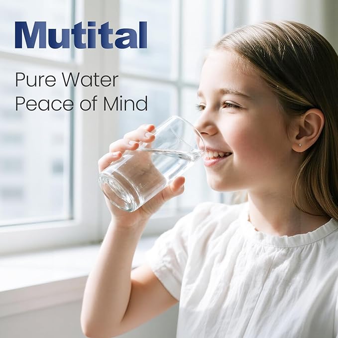6 Pack Water Filters Compatible with Brita Pitchers, BPA-Free, US Standard, Fits Water Pitchers and Dispensers, Reduces Copper, Cadmium and Mercury Impurities, 50 Gallons