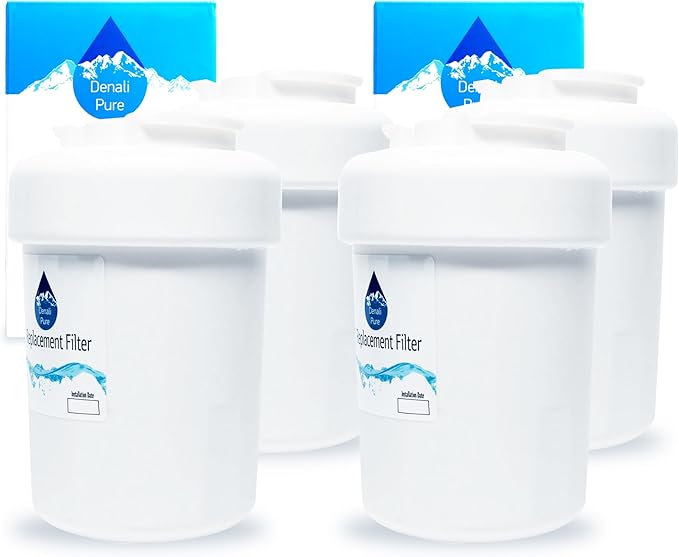 4-Pack Replacement for General Electric DSS25KSRBSS Refrigerator Water Filter - Compatible with General Electric MWF, MWFP Fridge Water Filter Cartridge