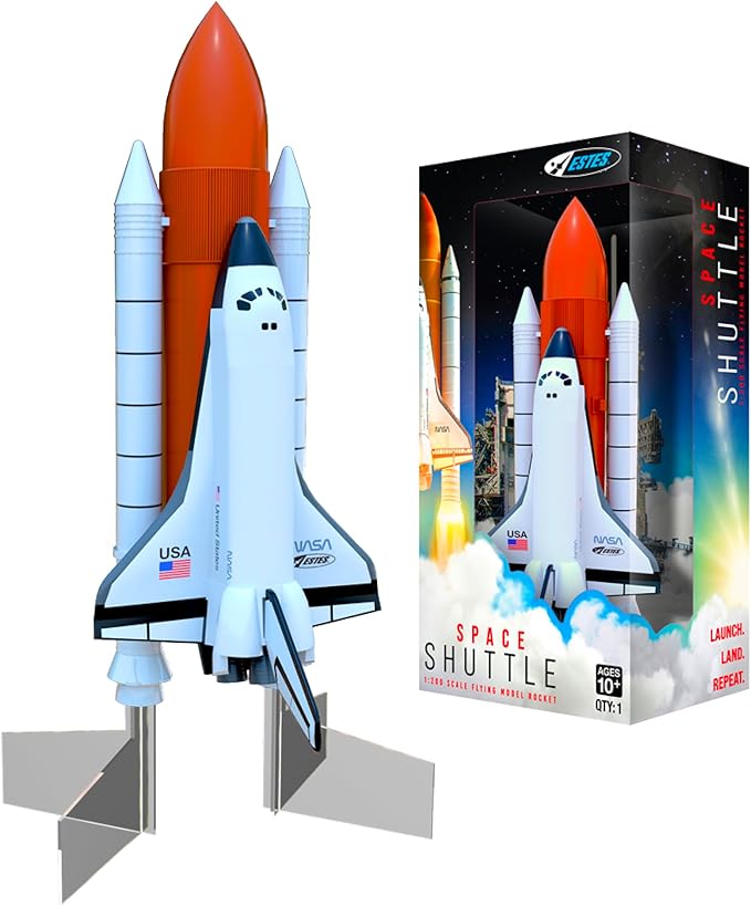 Estes 009991 Space Shuttle Model Rocket - Launch Up to 600 ft - Replica Rocket for Kids, Teens, & Adults - No Assembly Required - Launch Pad & Engine Sold Separately