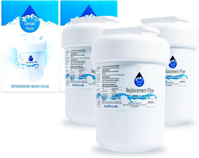 3-Pack Replacement for General Electric GSHS5KGXBCSS Refrigerator Water Filter - Compatible with General Electric MWF, MWFP Fridge Water Filter Cartridge