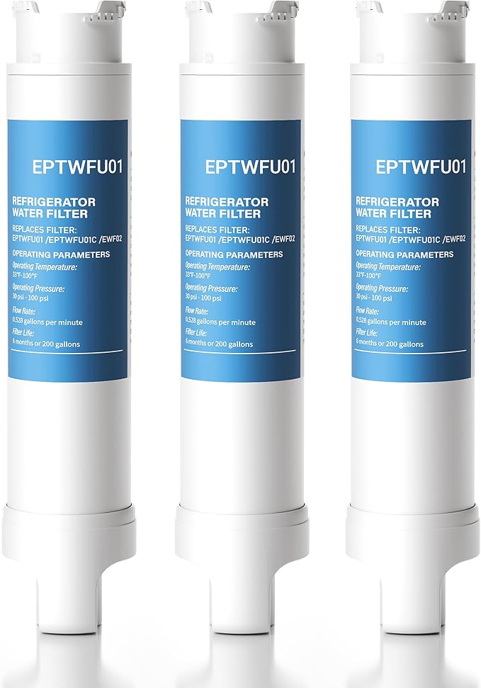 EPTWFU01 Water Replacement, Replacement for Frigidaire EPTWFU01, EWF02, Pure Source Ultra II, 3 Pack