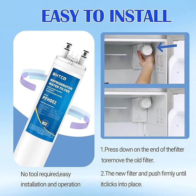 Water Filter Replacement for Frigidaire FGHS2631PF4A, FGHC2331PFAA, FGHC2331PFCA, FGHS2655PF5A, FGHC2331PF7, FGHS2631PF3, FGHF2366PFEA Refrigerator (3 Pack)