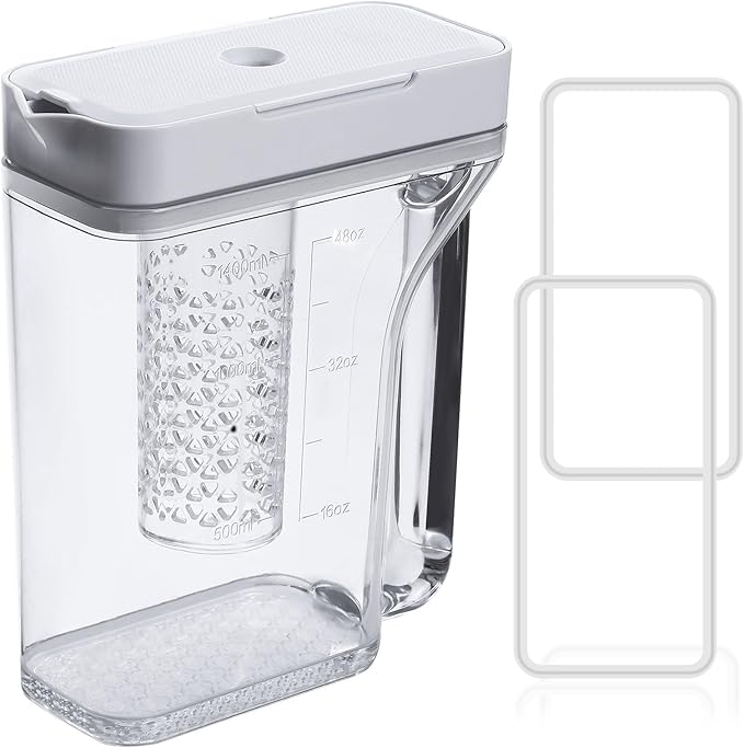 Upgraded DA97-17395B Refrigerator Water Pitcher for Samsung RF28R7351SG RF28R7351SR RF22R7351SR RF23R6301SR RF28R6221SR, Compatible with Samsung Refrigerator Replacement Water Reservoir/Tank, No leaks