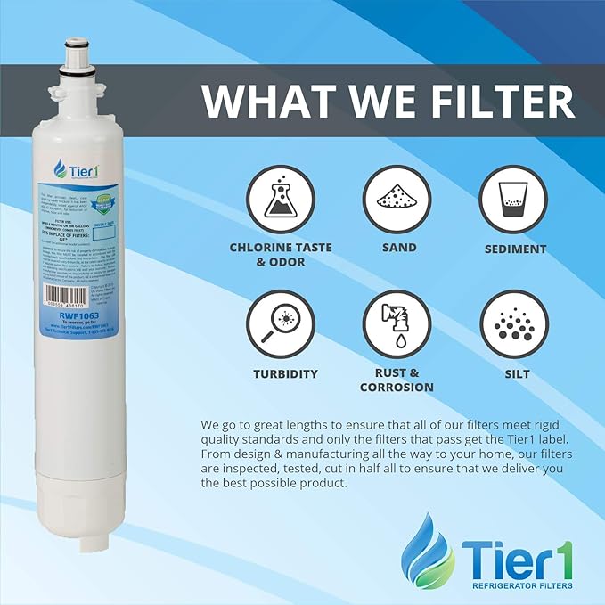 Tier1 RPWF Refrigerator Water Filter | Replacement for GE RPWF (NOT RPWFE), WSG-4, MPF15350, DWF-36, R-3600, OPFG3-RF300, RWF3600A, WD-RPWF, WF277, Fridge Filter