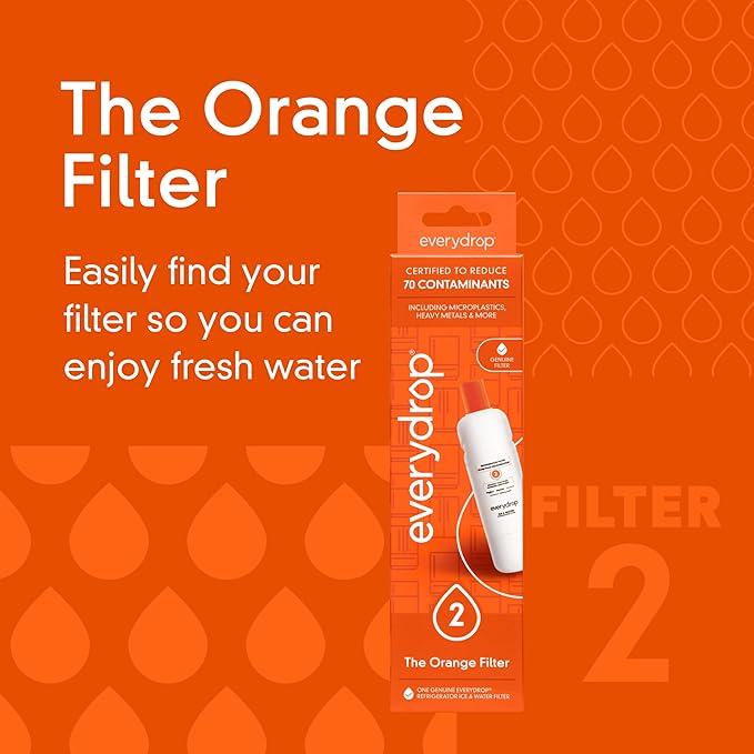 everydrop by Whirlpool Ice and Water Refrigerator Filter 2, EDR2RXD1, Single-Pack