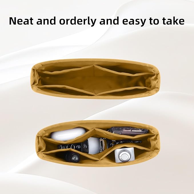 DGAZ Purse Organizer Insert，Silk Bag Organizer，Luxury Handbag & Tote Shaper Fits Chanel CF Bags