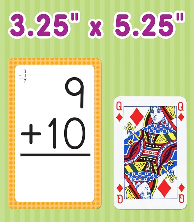 Carson Dellosa Addition, Subtraction, Division, and Multiplication Flash Cards, 4 Sets of Flashcards, Math Games for Kids 8-12, 3rd Grade Mathematics and Up