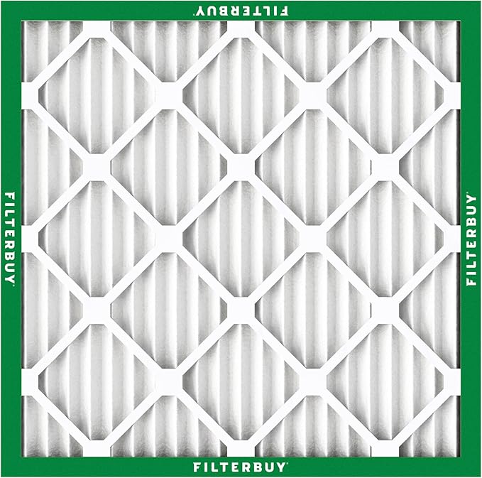 Filterbuy 24x24x1 Air Filter MERV 8 Essential Dust & Allergy Defense (3-Pack), Electrostatic Pleated HVAC AC Furnace Filters Replacement (Actual Size: 23.38 x 23.38 x 0.75)