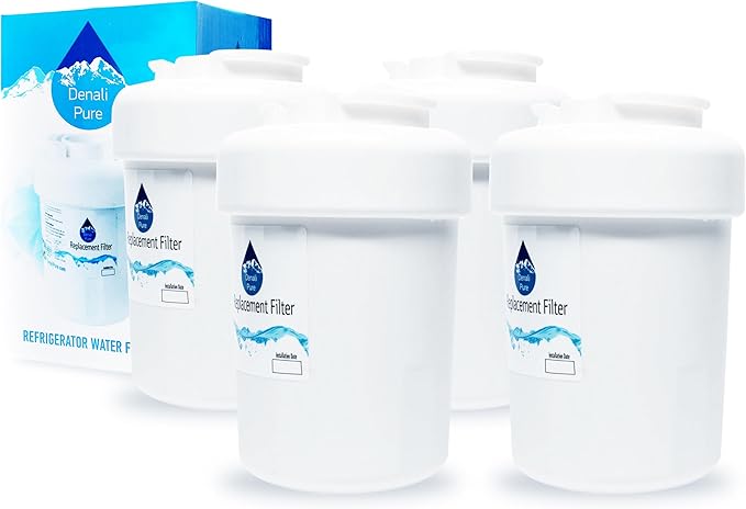 4-Pack Replacement for General Electric GSS23WGTM BB Refrigerator Water Filter - Compatible with General Electric MWF, MWFP Fridge Water Filter Cartridge