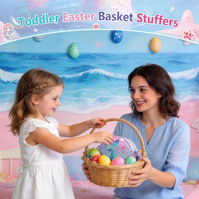 Toddler Purse Easter Basket Stuffers Gifts for Kids: 2 3 4 5 6 7 8 Year Old Girl Birthday Gift, Rainbow Crossbody Bag