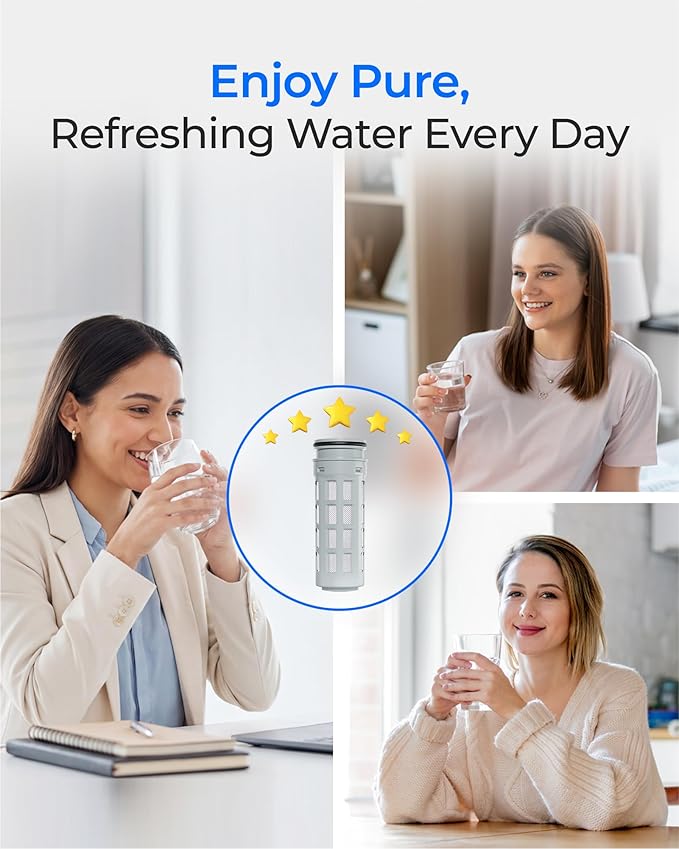 Waterdrop Replacement for Brita® Stream Pitcher Water Filter, Brita® OB05 Filter Pitchers and Dispensers, Pour Through Filters, Upgraded 7-stage Filters, Lasts 2 Months, Pack of 8
