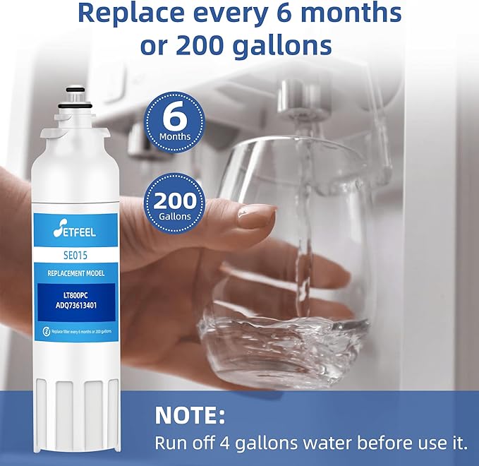ADQ73613401 Refrigerator Water Filter Replacement for LG LT800P ADQ736134 LSXS26326S LMXC23746S LMXC23746D ADQ73613402 Kenmore 9490 469490, 1 Pack SETFEEL