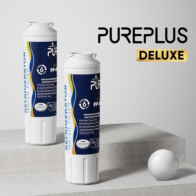 PUREPLUS UKF8001 NSF/ANSI 401, 53, 42 & NSF P473 Certified Replacement for Maytag UKF8001P, EDR4RXD1, Everydrop Filter 4, PUR 4396395, UKF8001AXX-200, UKF8001AXX-750 Refrigerator Water Filter, 3Pack