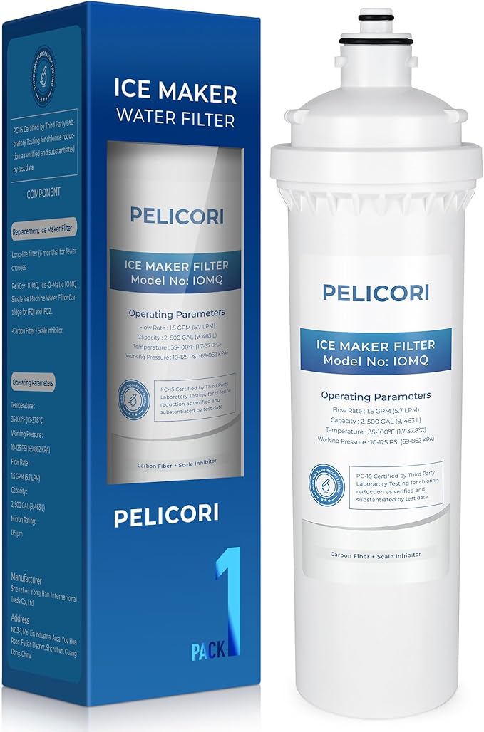 IOMQ Ice Machine Water Filter Cartridge, Compatible with Ice-O-Matic IFQ Series IFQ1, IFQ2 Water Filtration Systems, 1 Pack