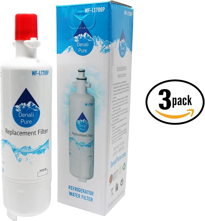3-Pack Replacement for LG ADQ36006101S Refrigerator Water Filter - Compatible with LG ADQ36006101S Fridge Water Filter Cartridge