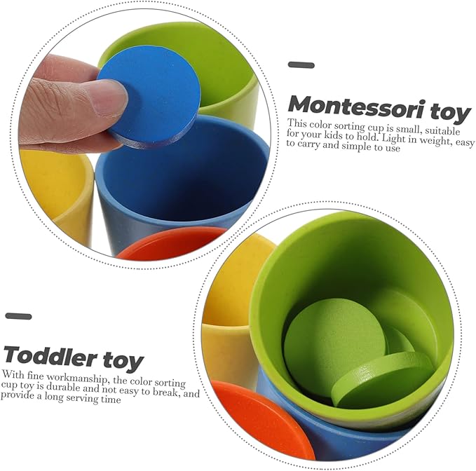 Milisten 1 Set Color Learning Sorting Cups for Educational for Color Recognition and Logical Thinking Stacking Cup Present for Birthdays and Holidays
