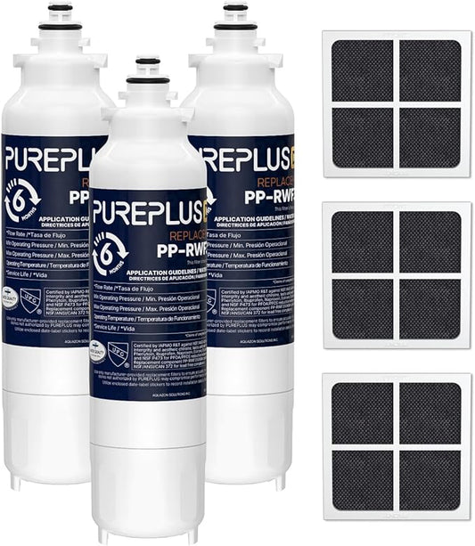 PUREPLUS LT800P NSF/ANSI 401, 53, 42 & NSF P473 Certified Certified Replacement for LG ADQ73613401, Kenmore 469490, 9490, ADQ73613402, ADQ736134, LSXS26326S LMXC23746S, LT120F, 3Pack