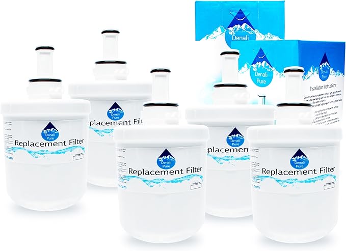 5-Pack Replacement for Samsung RF267AABP Refrigerator Water Filter - Compatible with Samsung DA29-00003G, Samsung DA29-00003B, Samsung DA29-00003A Fridge Water Filter Cartridge