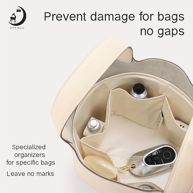Silky Bag Insert Fit for Hermes Picotin 18/22, Silky Purse Organizer, Lightweight and Silk Touch (Fits PC18, Craie/Nata)