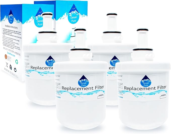 4-Pack Replacement for Samsung RF266AERS Refrigerator Water Filter - Compatible with Samsung DA29-00003G, Samsung DA29-00003B, Samsung DA29-00003A Fridge Water Filter Cartridge