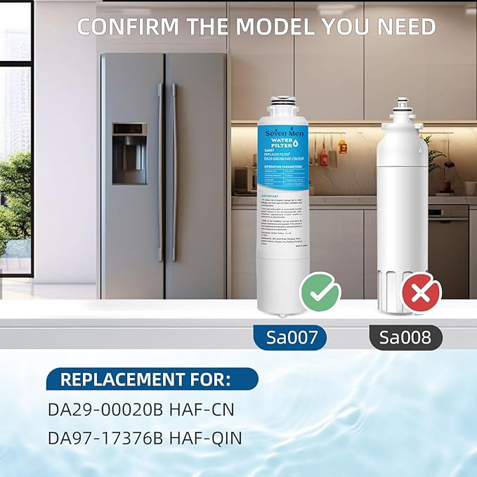 Da29-00020b Water Filter for Sam&sung Haf-cin/exp, Da97-08006a, Haf-cin, Da29-00020b-1, Rf28hmedbsr, Rf263beaesr, Rs25j500dsr, Rf263teaesg, Hdx fms-2, Da97-08006a-1, 3Pack