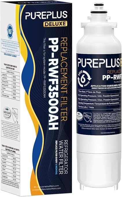 PUREPLUS LT800P NSF/ANSI 401, 53, 42 & NSF P473 Certified Replacement for LG ADQ73613401, Kenmore 469490, 9490, ADQ73613402, ADQ736134, LSXS26326S LMXC23746S, LT120F, 1Pack