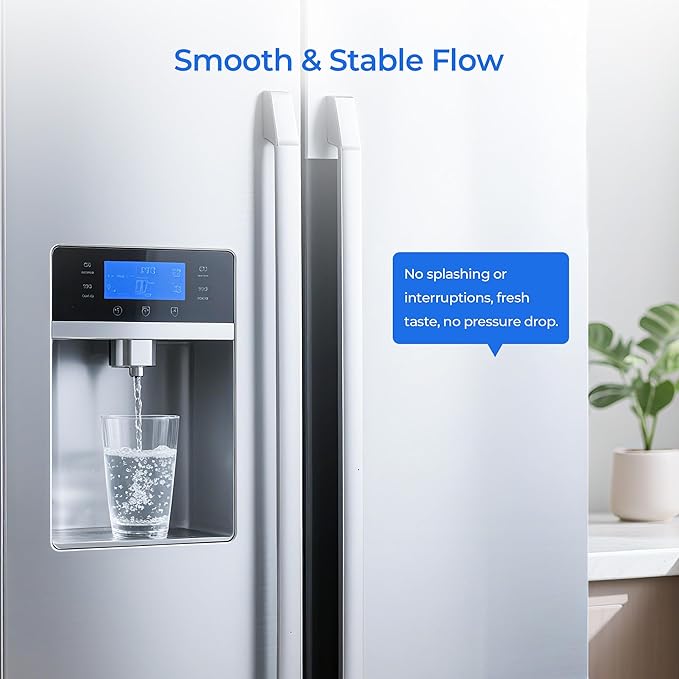 UKF8001AXX-750 Water Filter Replacement, Compatible with Maytag JBL2088HES, JCD2290HES, JCD2295KES, JCD2389GES, JFC2089BEM, JFC2089HEP, JFC2089HES, JFC2089WEM,WRF535SWHZ, 4 Pack