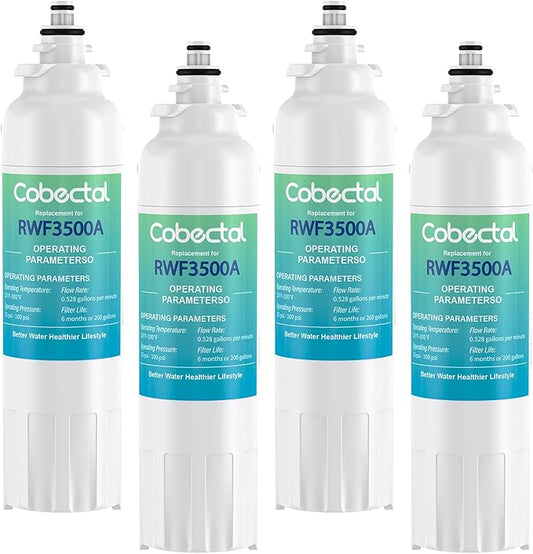 ADQ73613401 Water Filter Replacement for lg LT800P/PC ADQ73613402, ADQ73613408, ADQ75795104, fit for kenmore 9490, LSXS26326S, LMXC23746S, LSXS26366S Water Filter,4pack,by Cobectal