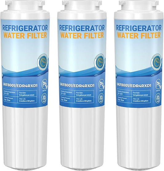 UKF8001 Replacement for Whirlpool Filter 4 - Edr4rxd1 Water Filter fit for Filter 4, whr4rxd1, UKF8001AXX-200, krfc300ess01, wrf555sdfz16 wrx735sdhz00 wrx735sdhz02,Hdx Fmm-2 | 3pack | Zypxsyxgb