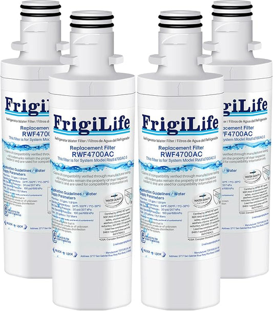 LT1000PC ADQ747935 Replacement Water Filter, Compatible with LG LT1000PC/PCS, LT1000P, MDJ64844601, ADQ74793501, ADQ74793504, LFXS26973S, LMXS28626S, LFXS28596S Kenmore 9980 Filter,4PACK