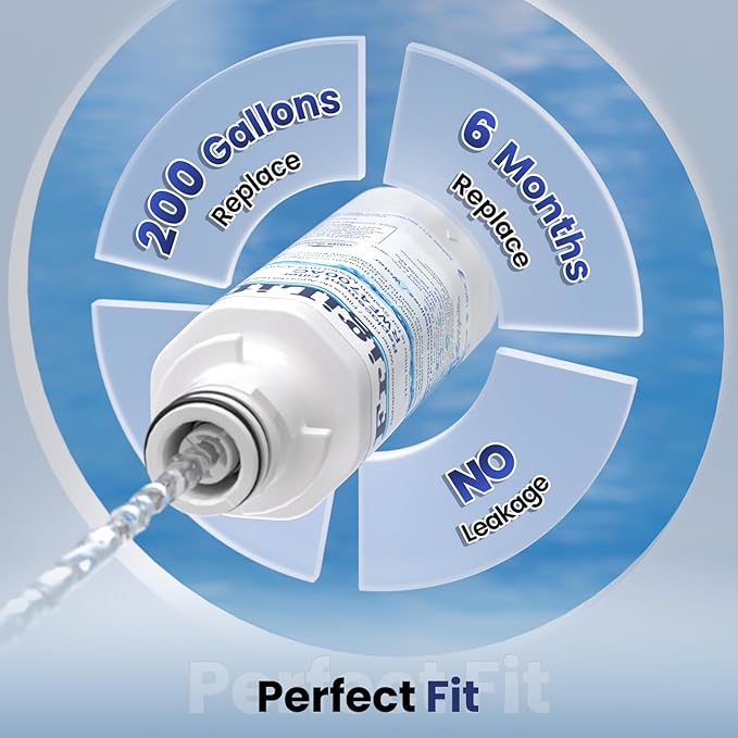 LT1000PC ADQ747935 Replacement Water Filter, Compatible with LG LT1000PC/PCS, LT1000P, MDJ64844601, ADQ74793501, ADQ74793504, LFXS26973S, LMXS28626S, LFXS28596S Kenmore 9980 Filter,4PACK