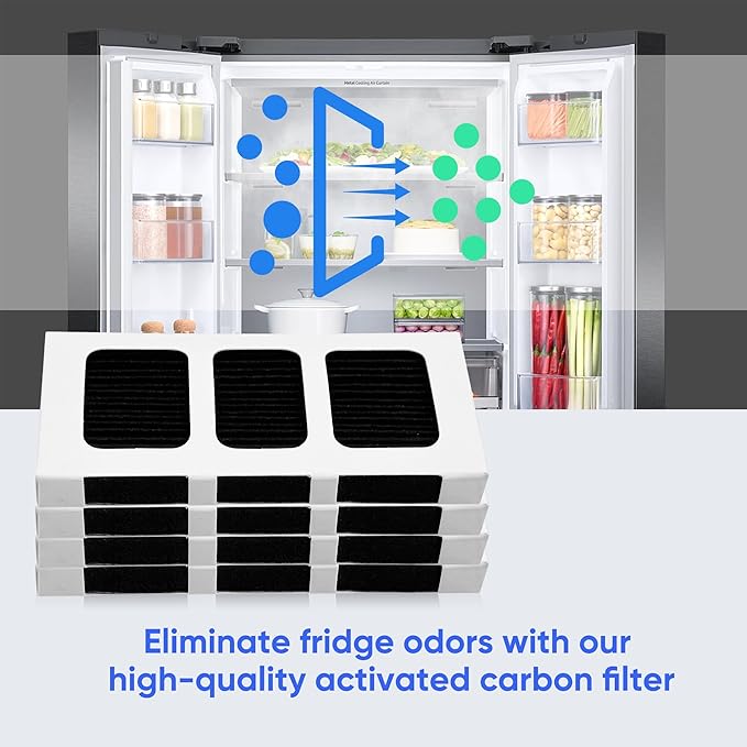 4 Pack Refrigerator Replacement Air Filter Compatible with Pureair Ultra 2 Frigidaire Filter, Pure Air Ultra 2, Pureair Ultra ii, Electrolux 242047805, 5303918847